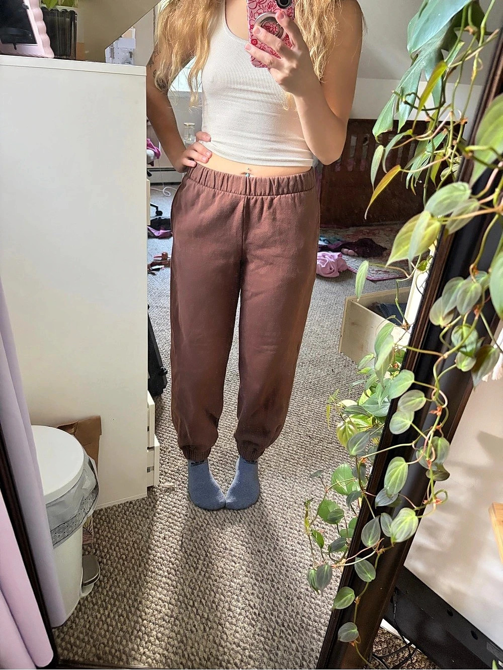 Brandy Melville Sweatpants Brown Joggers